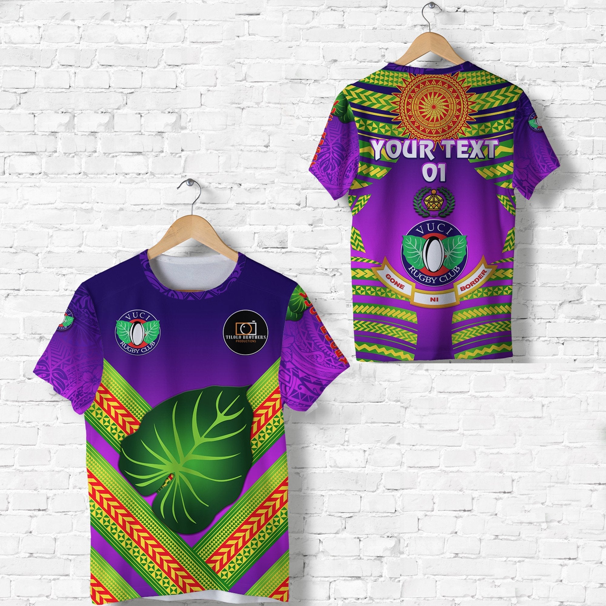 Custom Fiji Vuci Rugby Club T Shirt Creative Style Purple, Custom Text And Number LT8 - Wonder Print Shop