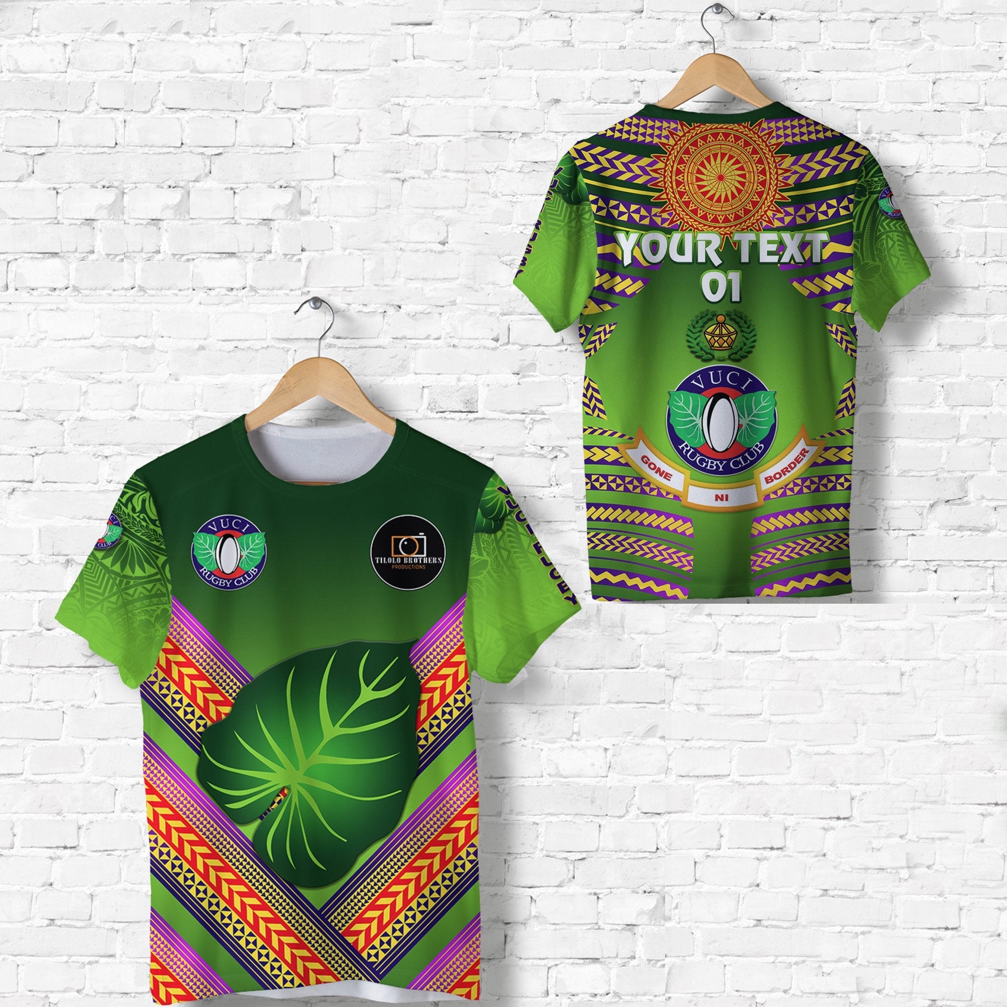 Custom Fiji Vuci Rugby Club T Shirt Creative Style Green, Custom Text And Number LT8 - Wonder Print Shop