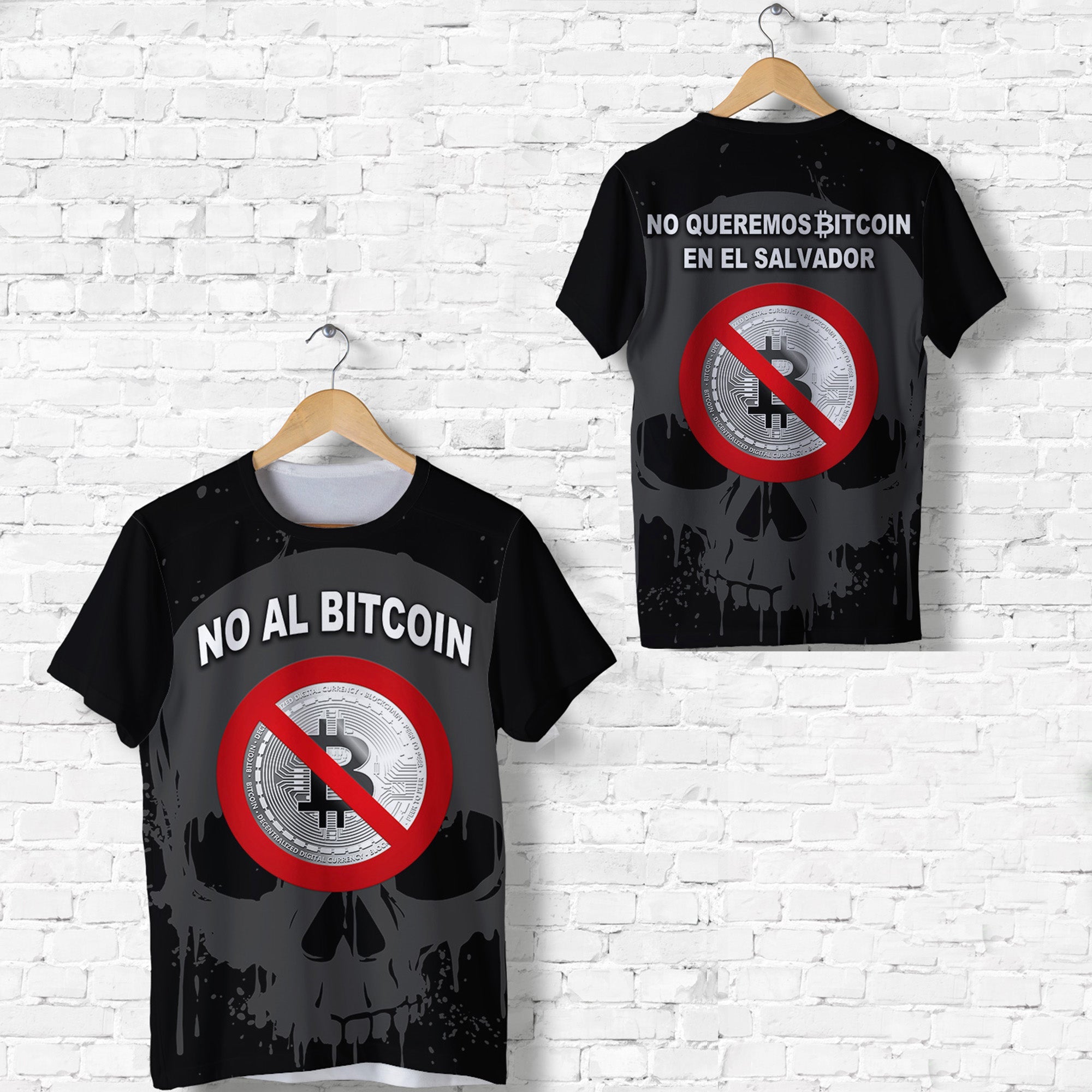 el-salvador-t-shirt-no-al-bitcoin-skull-style-black