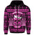 Skull Christmas Zip Hoodie Pink LT8 - Wonder Print Shop