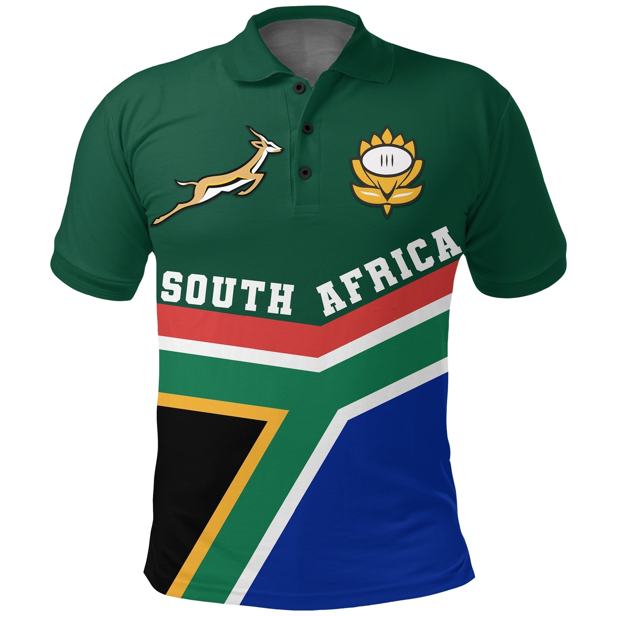 South Africa Polo Shirt Springbok Rugby - Wonder Print Shop