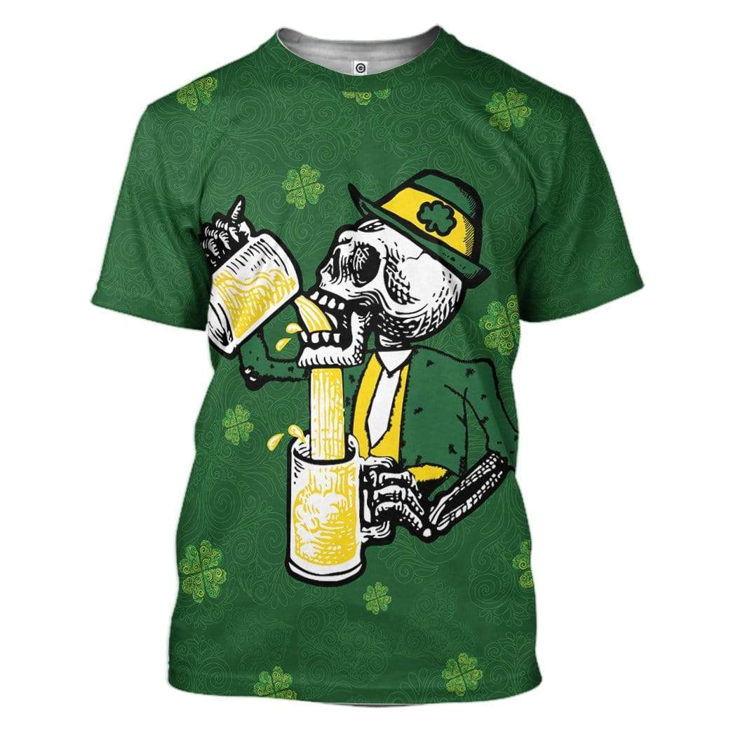 st-patricks-day-drunk-skull-t-shirt