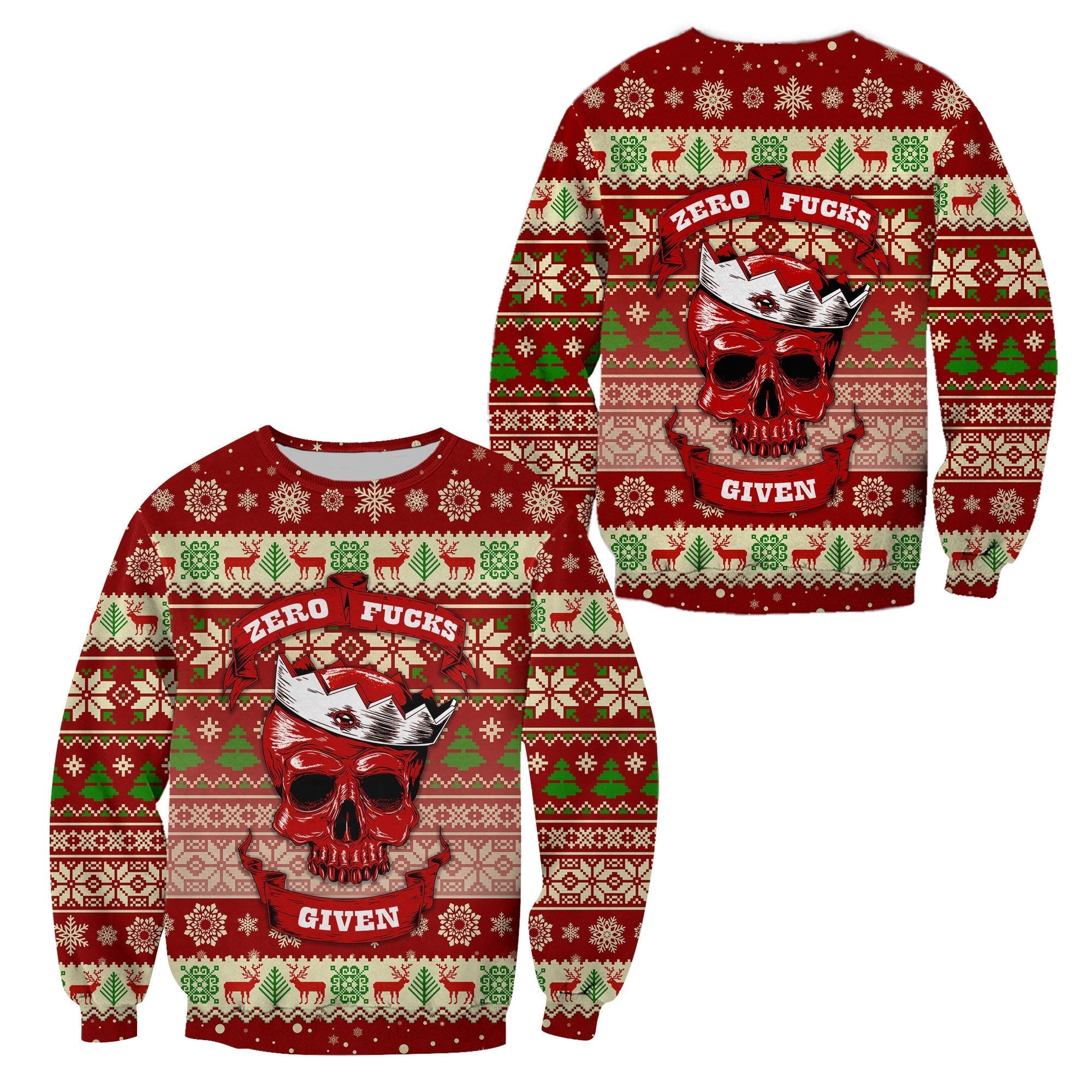 skull-christmas-sweatshirt-red