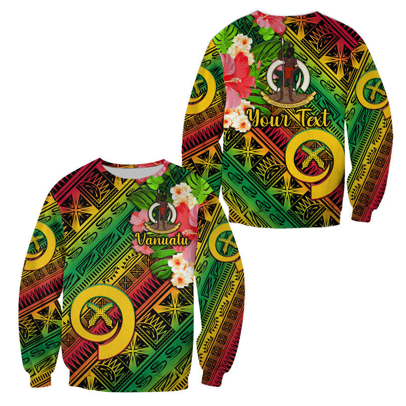 (Custom Personalised) Vanuatu Sweatshirt Independence Be Proud Vanuatu Flag - Gradient Vibes LT8 - Wonder Print Shop