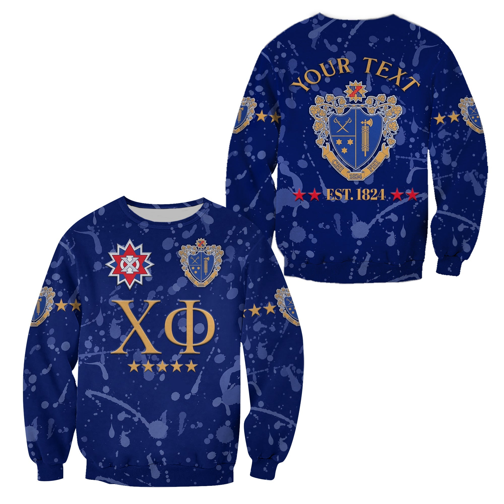 (Custom Personalised) Chi Phi Sweatshirt Original Style Blue LT8 - Wonder Print Shop