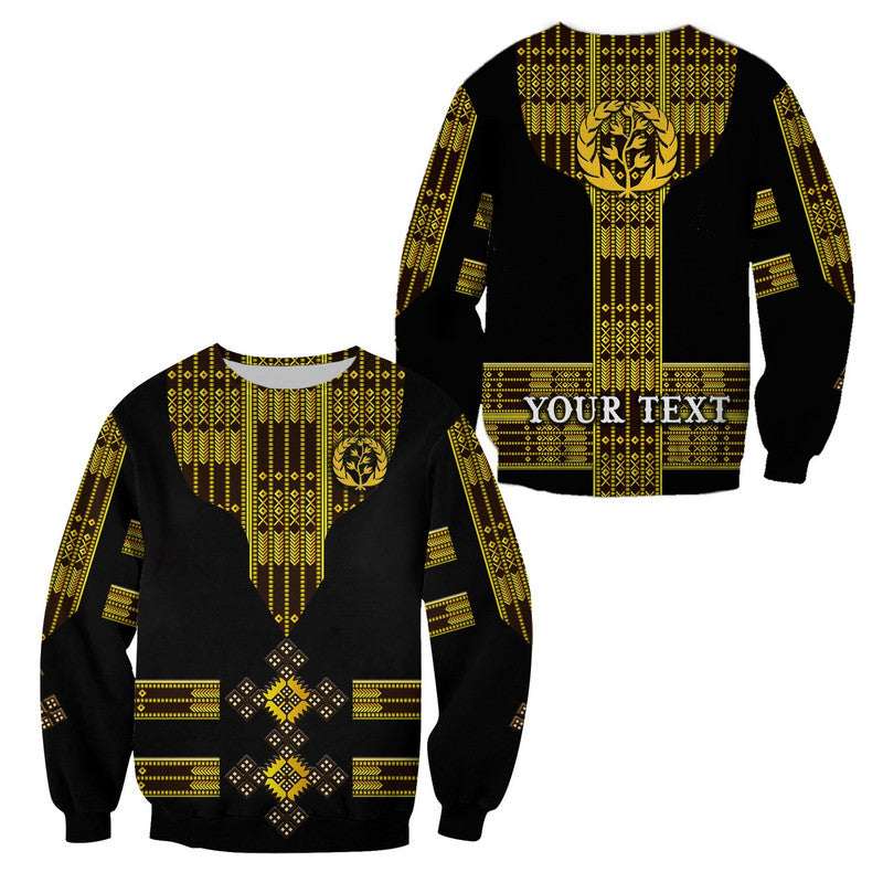 (Custom Personalised) Eritrea Sweatshirt Fancy Tibeb Vibes - Black LT8 - Wonder Print Shop