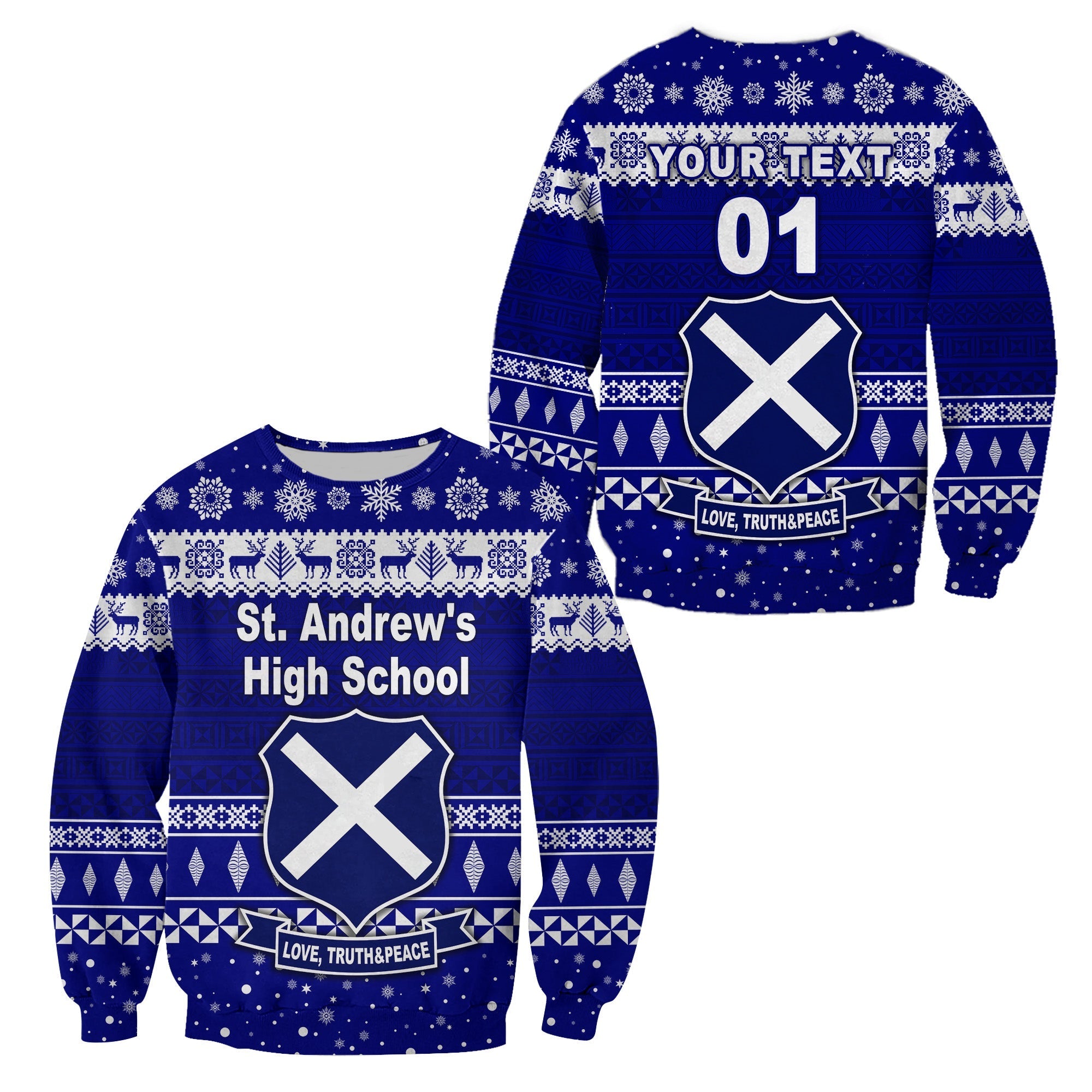 custom-personalised-st-andrews-high-school-christmas-sweatshirt-simple-style