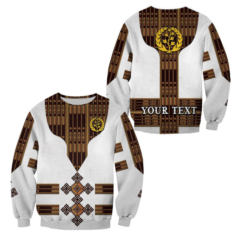 (Custom Personalised) Eritrea Sweatshirt Fancy Tibeb Vibes - White LT8 - Wonder Print Shop