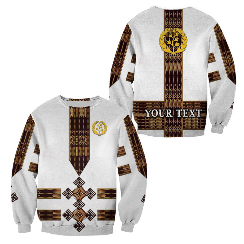 (Custom Personalised) Eritrea Sweatshirt Fancy Tibeb Vibes NO.1 Ver - White LT8 - Wonder Print Shop