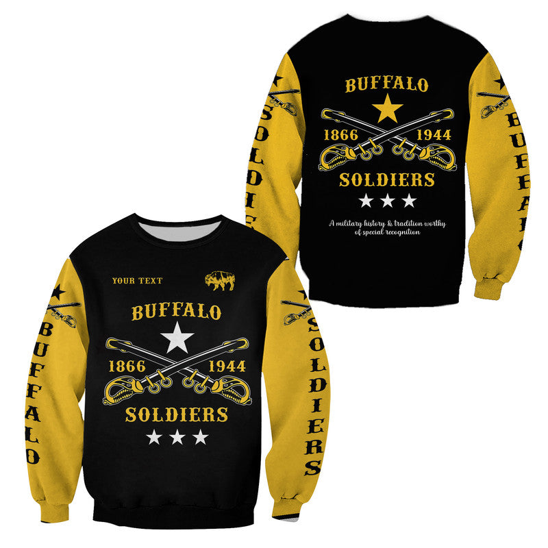 custom-personalised-buffalo-soldiers-sweatshirt-african-american-military-simple-style-black-gold