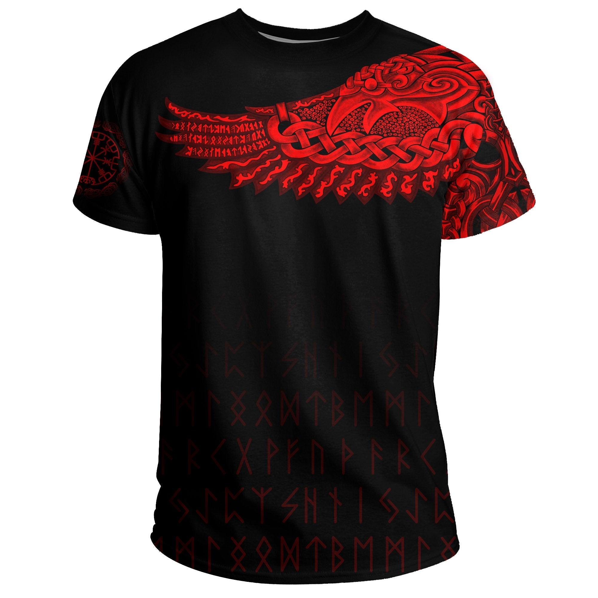 Viking T Shirt, The Raven Of Odin Tattoo Style RLT12 - Wonder Print Shop