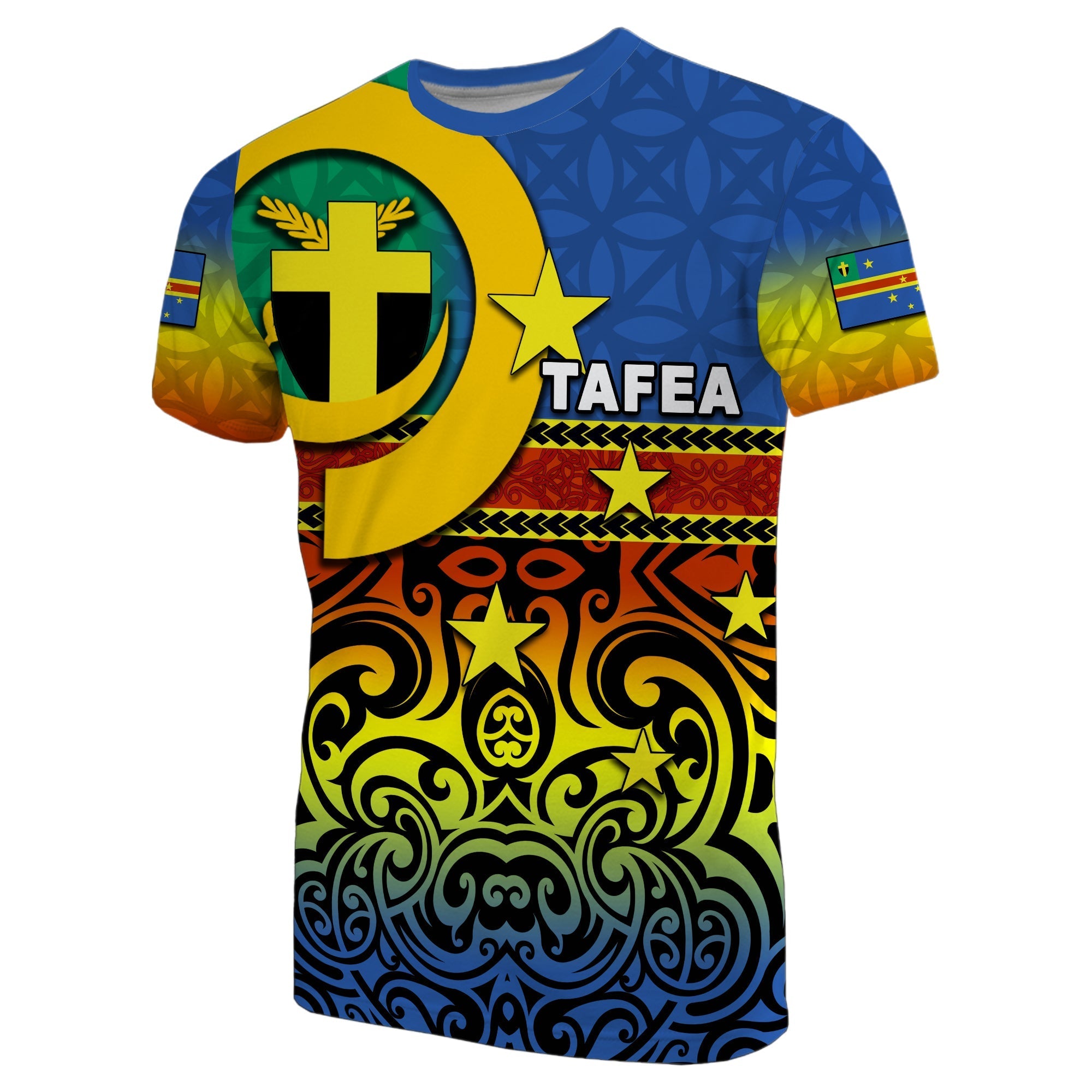 Tafea Day T Shirt Of Vanuatu Polynesian Flag Style LT6 - Wonder Print Shop