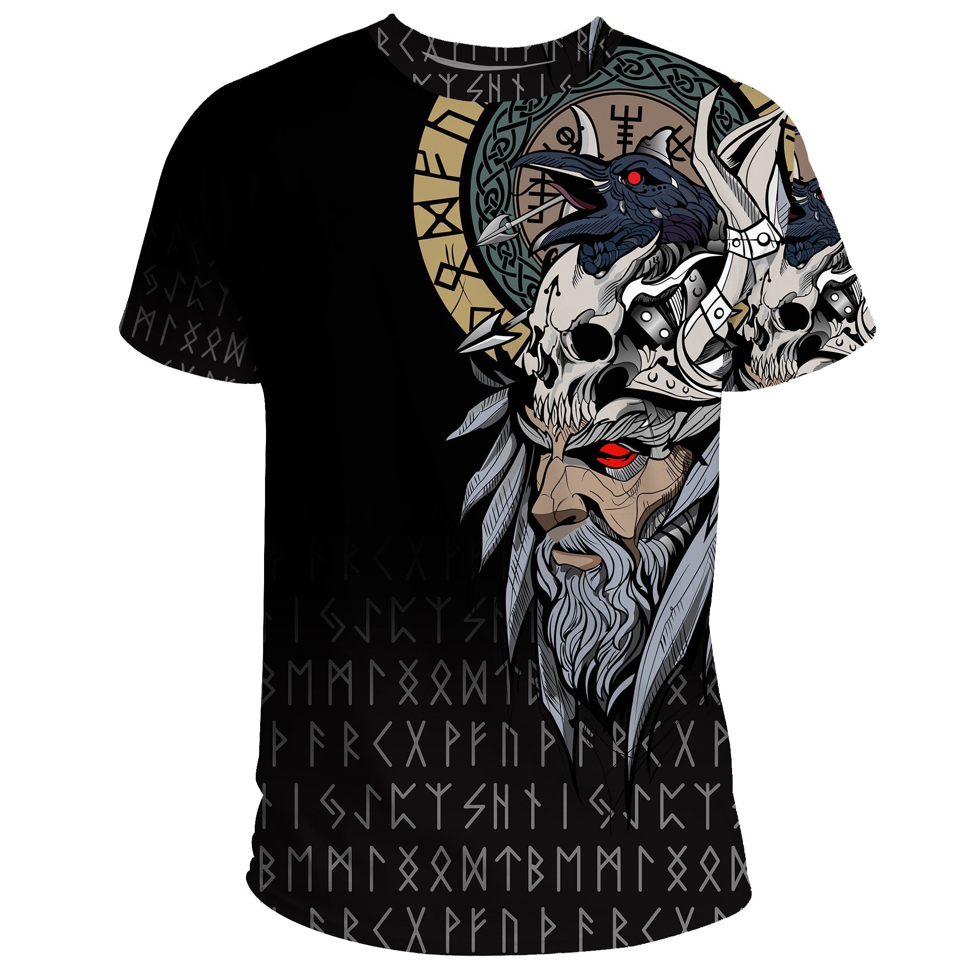 Viking T Shirt Viking Odin Raven RLT12 - Wonder Print Shop