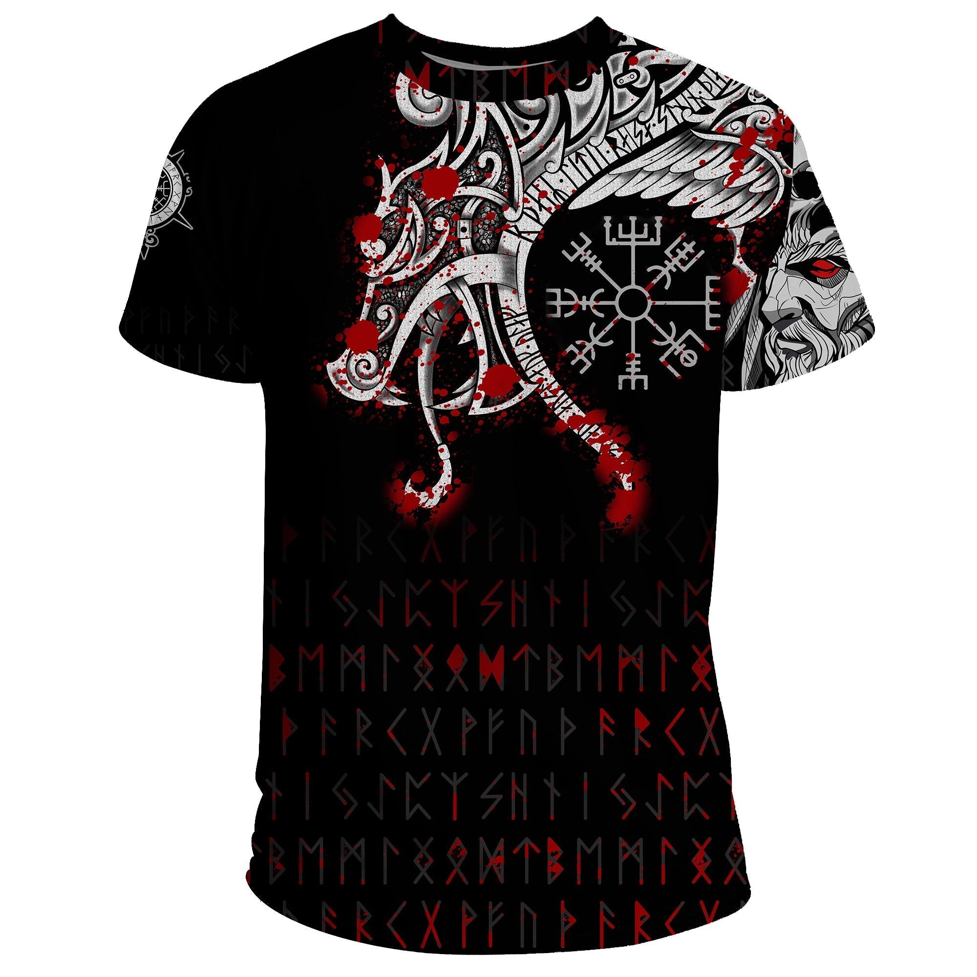 viking-t-shirt-dragon-and-vegvisir-blood-tattoo