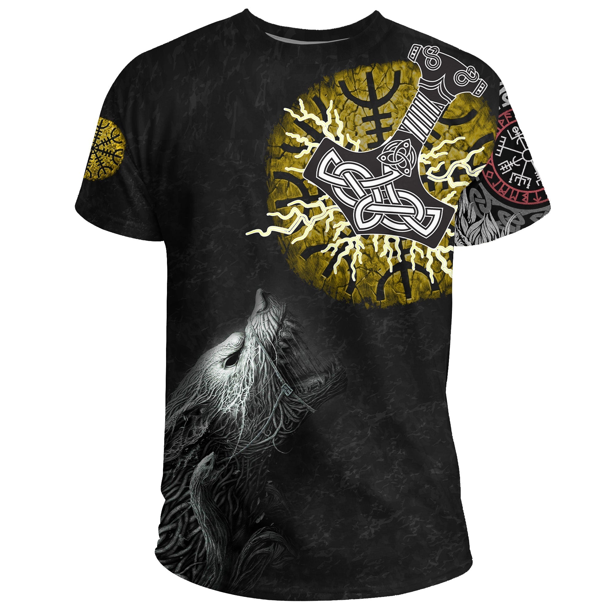 viking-t-shirt-fenrir-fight-mjolnir-of-thor-on-helm-of-awe