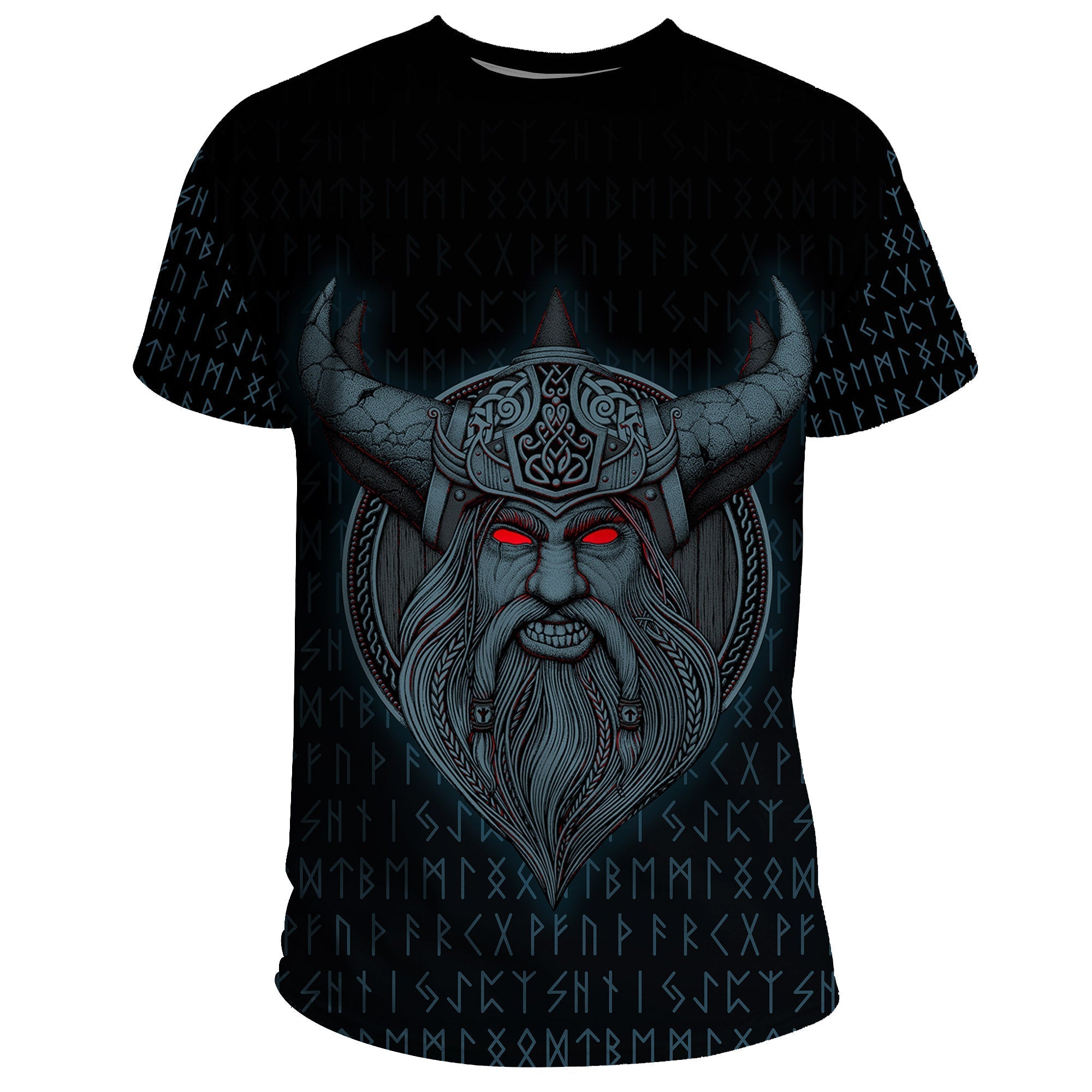 Viking T Shirt Odin Angry RLT12 - Wonder Print Shop