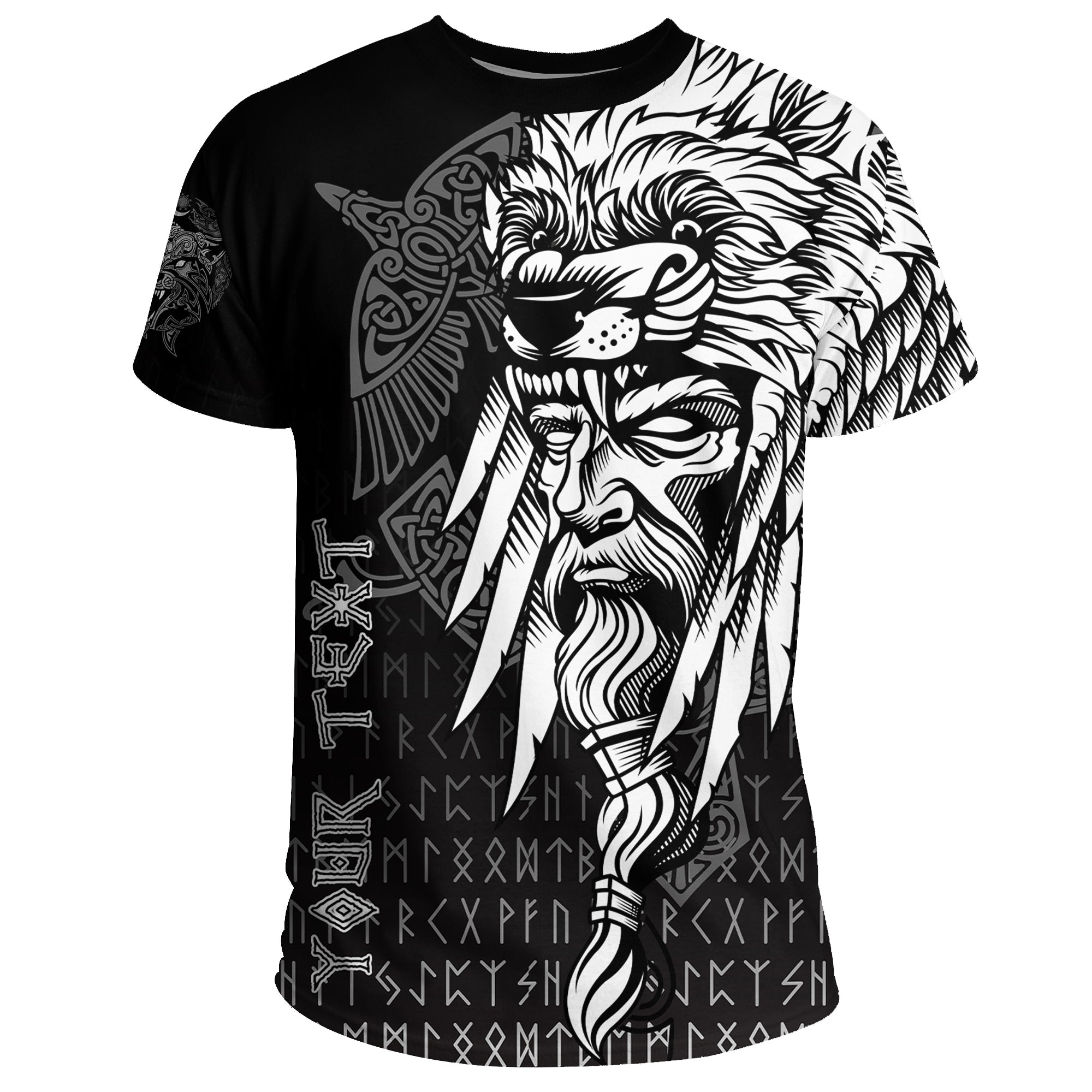 custom-viking-t-shirt-odin-raven-and-fenrir-on-hand