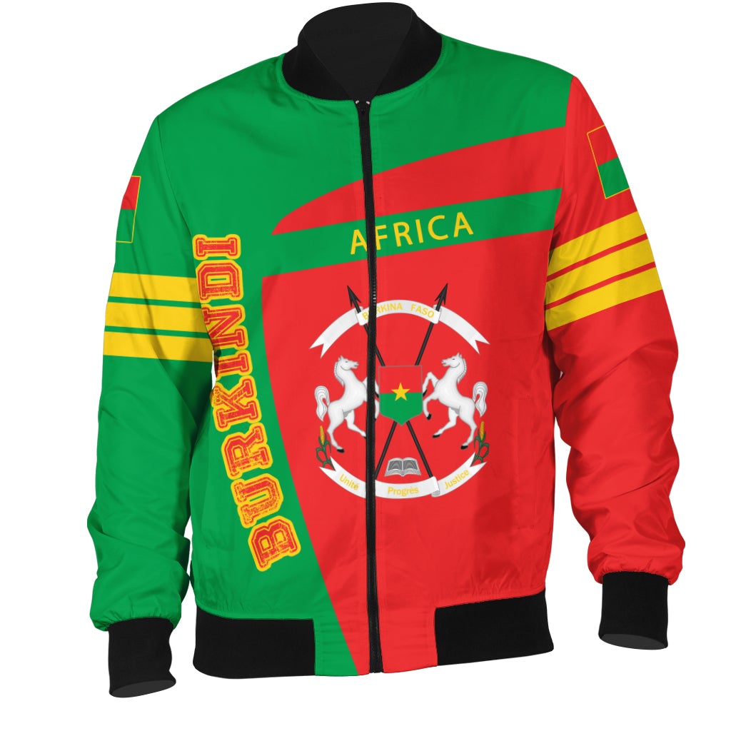 Wonder Print Shop Jacket Burkina Faso Pride Burkindi Bomber Jacket Sport Style LT10 - Wonder Print Shop