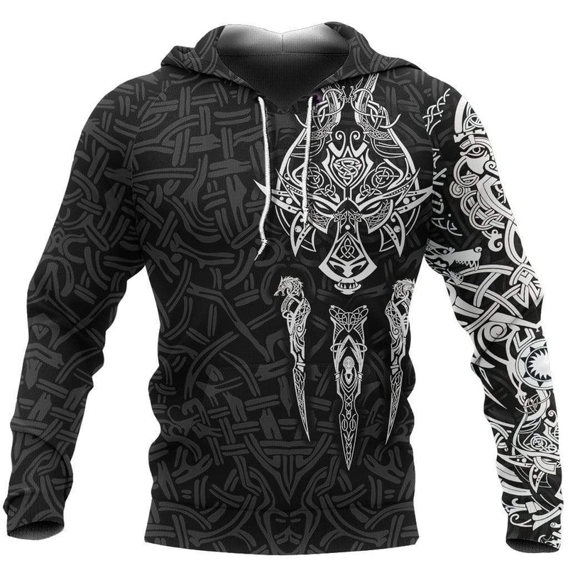 Viking Clothing The Viking Wolf Hoodie RLT12 - Wonder Print Shop