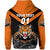 Custom Papua New Guinea Lae Snax Tigers Hoodie Rugby Original Style Black, Custom Text And Number LT8 - Wonder Print Shop