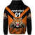 Custom Papua New Guinea Lae Snax Tigers Zip Hoodie Rugby Original Style Orange, Custom Text And Number LT8 - Wonder Print Shop