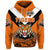 Custom Papua New Guinea Lae Snax Tigers Hoodie Rugby Simple Style Orange, Custom Text And Number LT8 - Wonder Print Shop