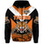 Custom Papua New Guinea Lae Snax Tigers Zip Hoodie Rugby Simple Style Black, Custom Text And Number LT8 - Wonder Print Shop