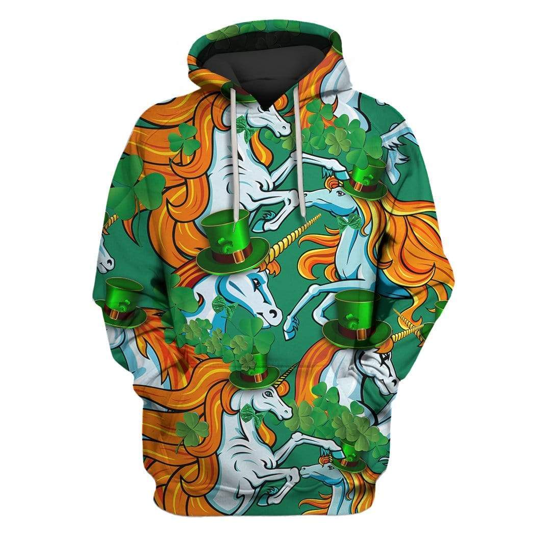 Unicorn On St. Patricks Day Hoodie LT8 - Wonder Print Shop