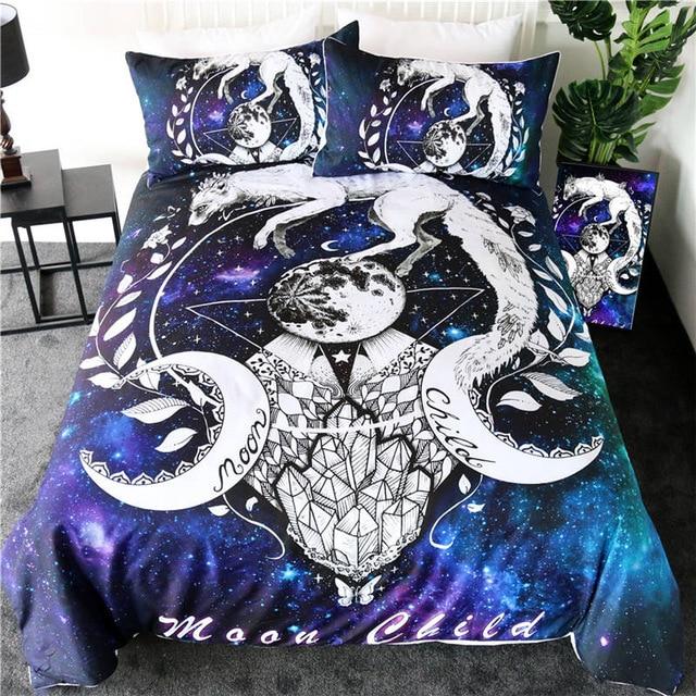 Moon Child Fox Native American Bedding Set LT10 - Wonder Print Shop