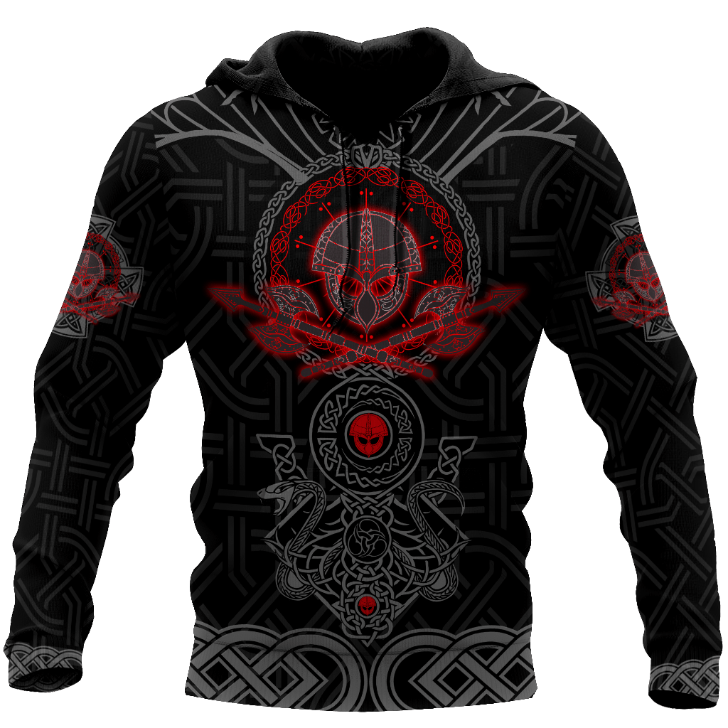 Viking Clothing Valhalla Awaits Hoodie RLT12 - Wonder Print Shop