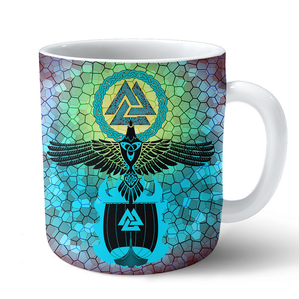 viking-mug-raven-of-odin-and-drakkar-on-fire-on-vignette-cyan-valknut