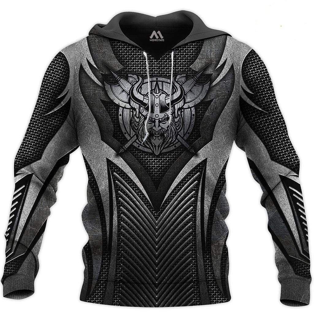 Viking Clothing Viking Warrior Shield Hoodie RLT12 - Wonder Print Shop