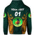 Custom Papua New Guinea Waghi Tumbes Zip Hoodie Rugby Green, Custom Text And Number LT8 - Wonder Print Shop