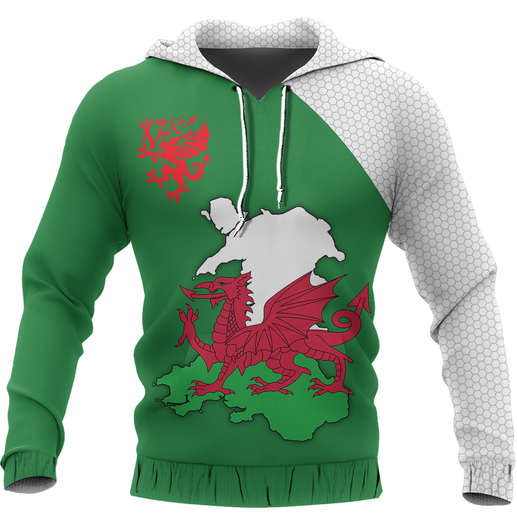 Wales Map Special Pullover Hoodie - Wonder Print Shop