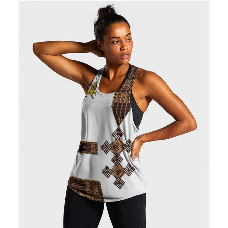 ethiopia-women-racerback-tank-ethiopian-lion-of-judah-simple-tibeb-style-white