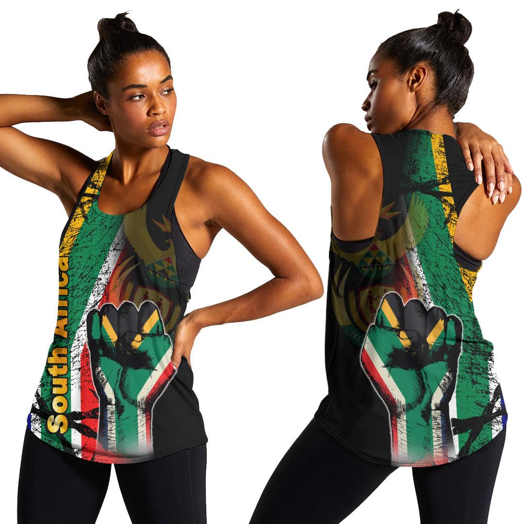 South Africa Women Tank Top Flag Grunge Style LT6 - Wonder Print Shop