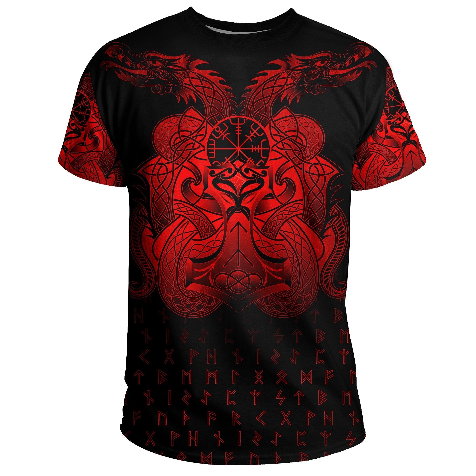 viking-t-shirt-vegvisir-mjolnir-and-dragon-norse-tattoo