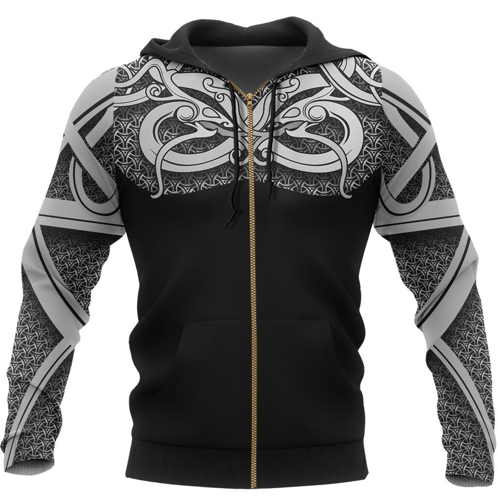 Viking Hoodie Best Viking Tattoo (Zip) RLT12 - Wonder Print Shop