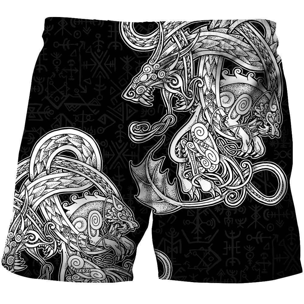 viking-shorts-white-jormungandr-and-fenrir-vikings-3d