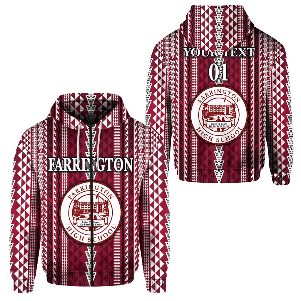 Custom Hawaii Farrington High School Zip Hoodie Simple Style LT8 - Wonder Print Shop