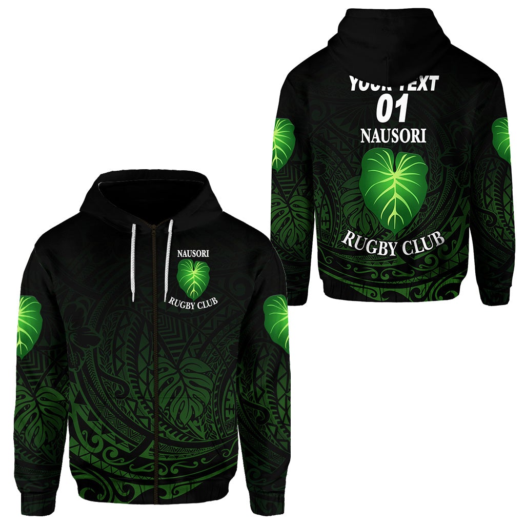 Custom Fiji Nausori Rugby Zip Hoodie Original Style, Custom Text And Number LT8 - Wonder Print Shop