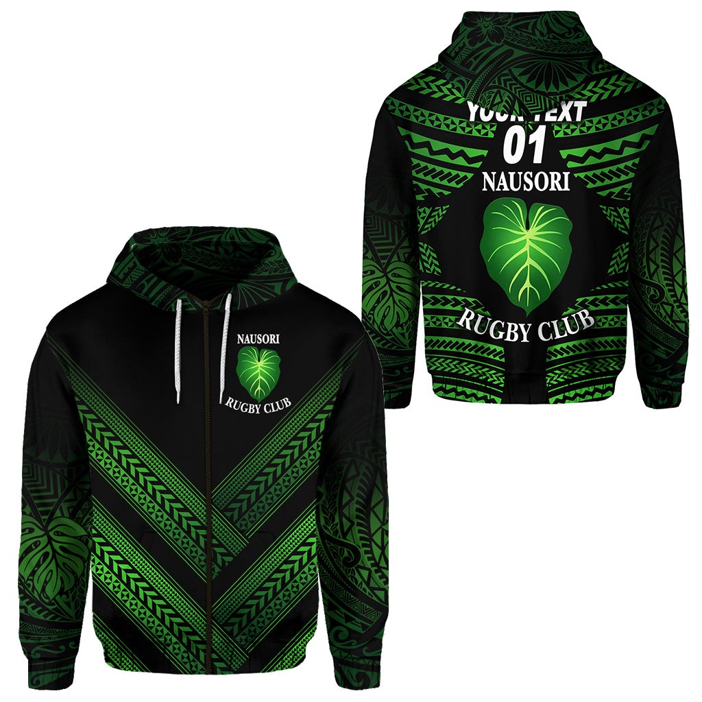 Custom Fiji Nausori Rugby Zip Hoodie Creative Style, Custom Text And Number LT8 - Wonder Print Shop