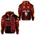 Custom Marquesas Islands Zip Hoodie Marquesan Tattoo Original Style Red LT8 - Wonder Print Shop