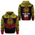 Custom Marquesas Islands Zip Hoodie Marquesan Tattoo Simplified Version Yellow LT8 - Wonder Print Shop