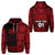 Custom Marquesas Islands Zip Hoodie Marquesan Tattoo Unique Style Red LT8 - Wonder Print Shop