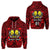 Custom Marquesas Islands Zip Hoodie Marquesan Tattoo Simple Style Red LT8 - Wonder Print Shop