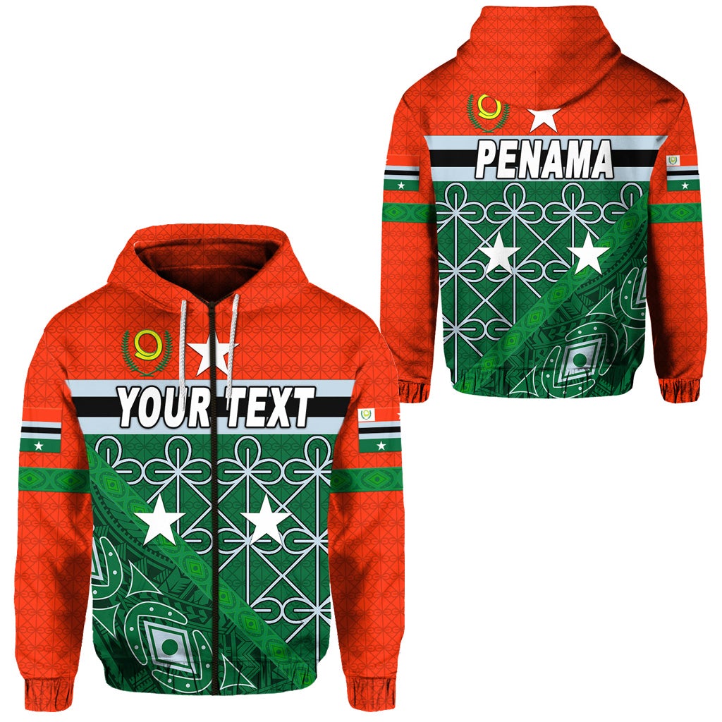 Custom Penama Province Zip Hoodie Vanuatu Pattern Unique Style LT8 - Wonder Print Shop