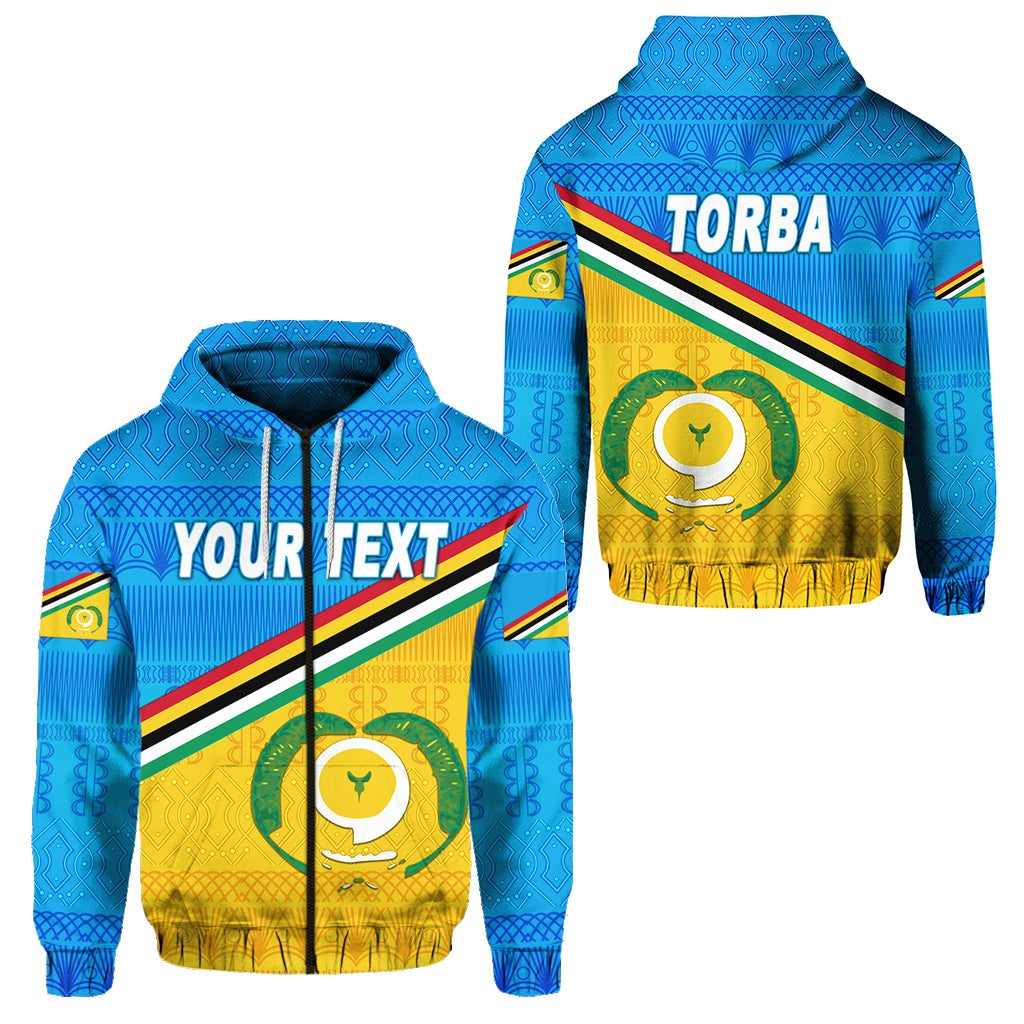 Custom Torba Province Zip Hoodie Vanuatu Pattern Traditional Style LT8 - Wonder Print Shop