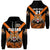 Custom Papua New Guinea Lae Snax Tigers Zip Hoodie Rugby Original Style Orange, Custom Text And Number LT8 - Wonder Print Shop