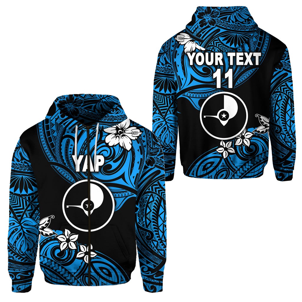 Custom FSM Yap Zip Hoodie Unique Vibes Blue LT8 - Wonder Print Shop